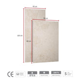 800 Watt Jura Natursteinheizung in den Formaten 100 × 40 und 80 × 50 cm