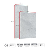 800 Watt Carrara Natursteinheizung